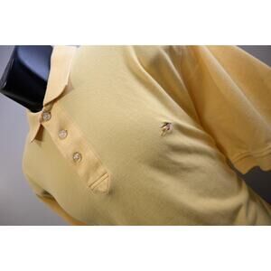 ORVIS Country Yellow Short Sleeve Rugby Golf Polo Shirt Mens Size Medium